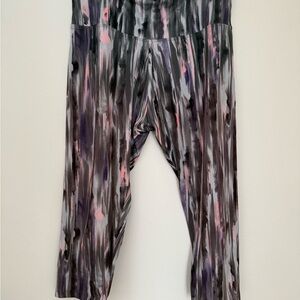 Marika Women's Leggings with Black, Gray, and Pink Streaks